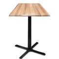 Holland Bar Stool Co 42" Tall In/Outdoor All-Season Table, 30" x 30" Square Natural Top OD211-3042BWOD30SQNat